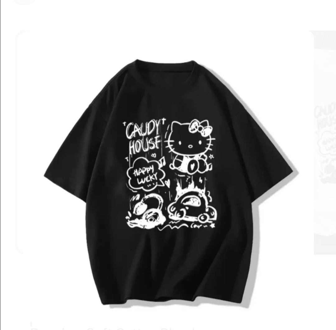 Y2K Harajuku Cartoon Graphic Oversized T-Shirt  Premium Soft Cotton Blend Oversized Relaxed Fit Short Sleeve Design Cute Cartoon Graphic Print Trendy Harajuku & Y2K Style Lightweight and Breathable Comfortable for Everyday Wear Perfect for Casual Outfits 